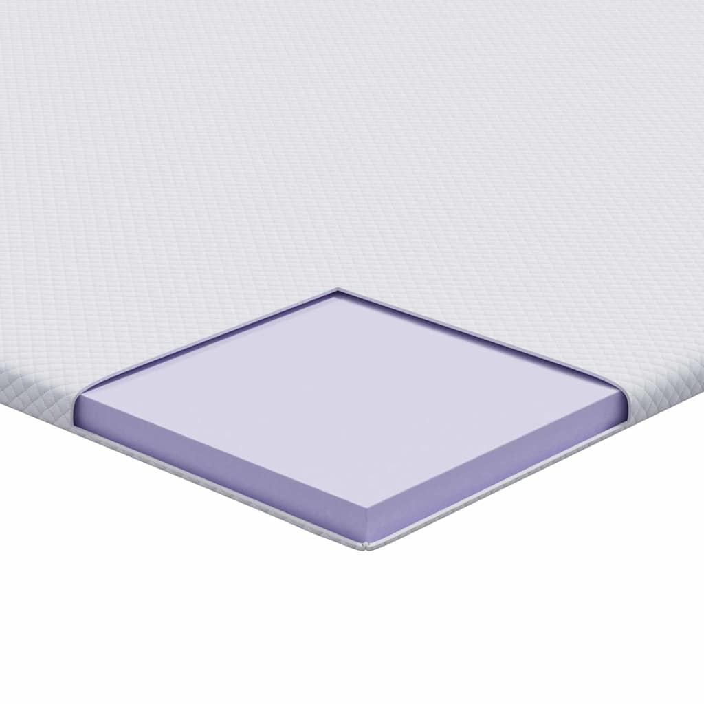Topper in schiuma memory 100 x 200 cm Thick Morbido Bianco