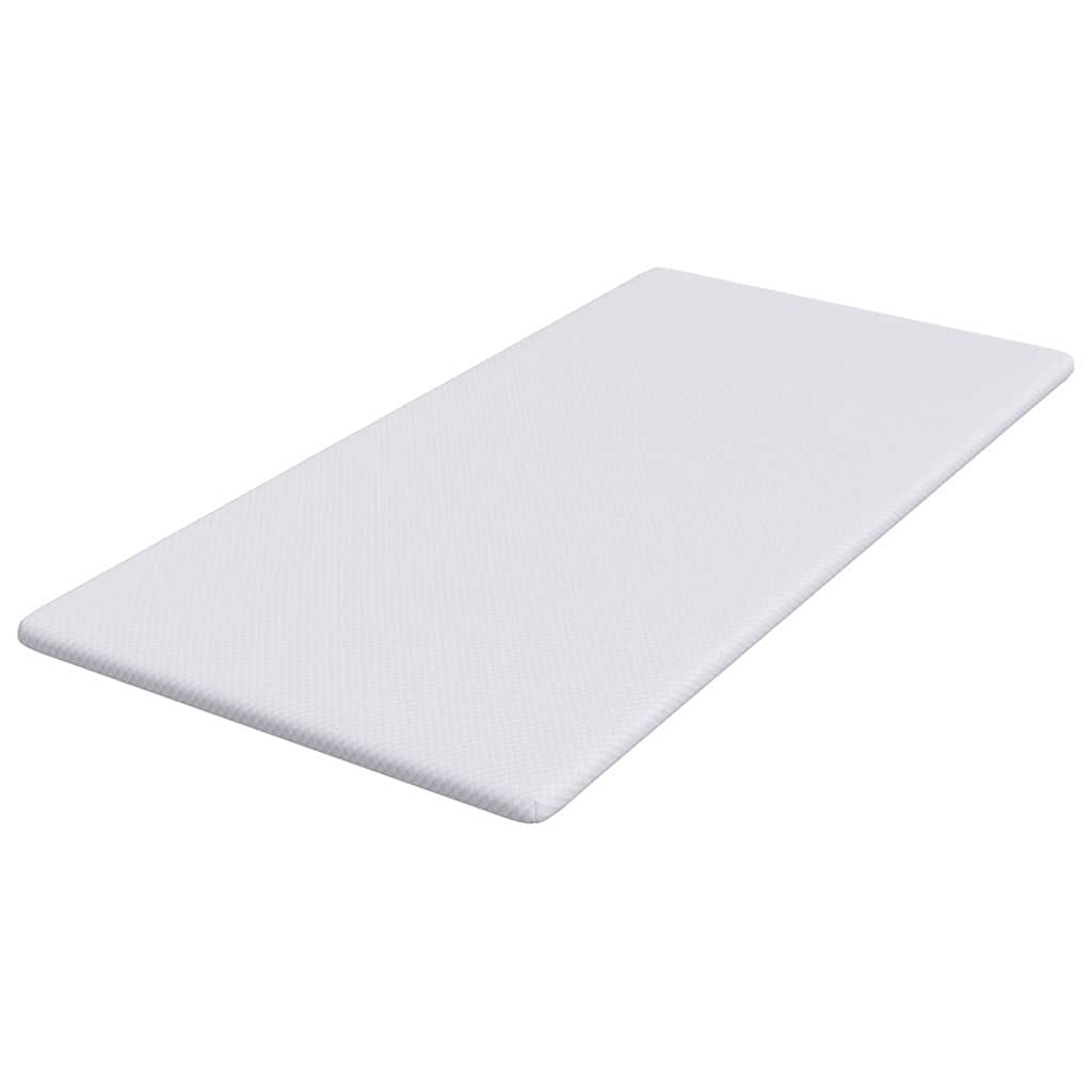 Topper in schiuma memory 100 x 200 cm Thick Morbido Bianco