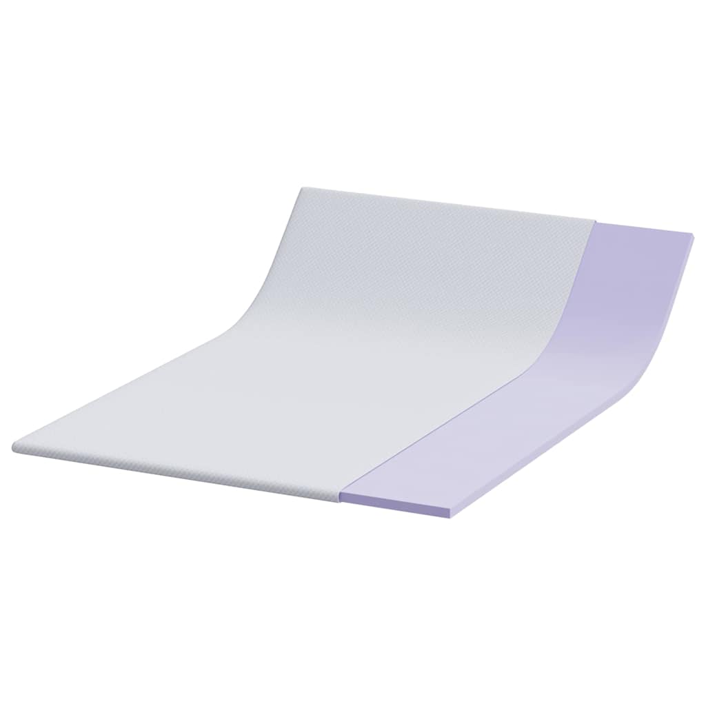 Topper in schiuma memory 140 x 190 cm Thick Morbido Bianco