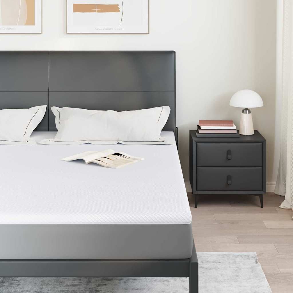 Topper in schiuma memory 180 x 200 cm Thick Morbido Bianco