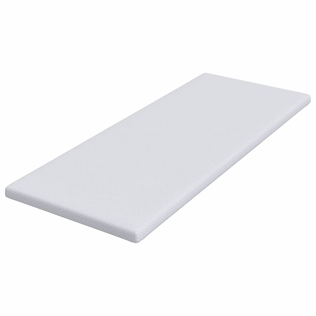 Topper in schiuma memory 80 x 200 cm Thick Morbido Bianco
