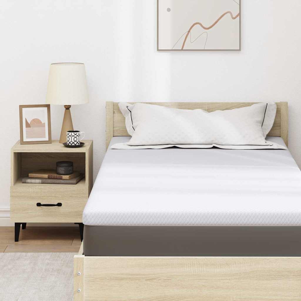 Topper in schiuma memory 90 x 190 cm Thick Morbido Bianco
