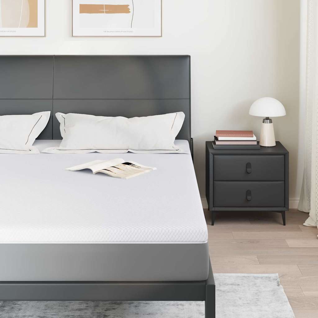 Topper in schiuma memory 180 x 200 cm Thick Morbido Bianco
