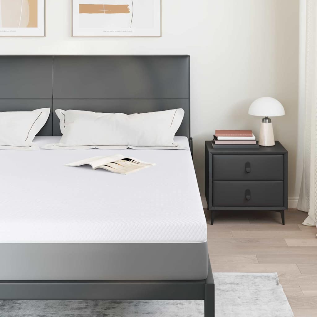 Topper in schiuma memory 180 x 200 cm Thick Morbido Bianco