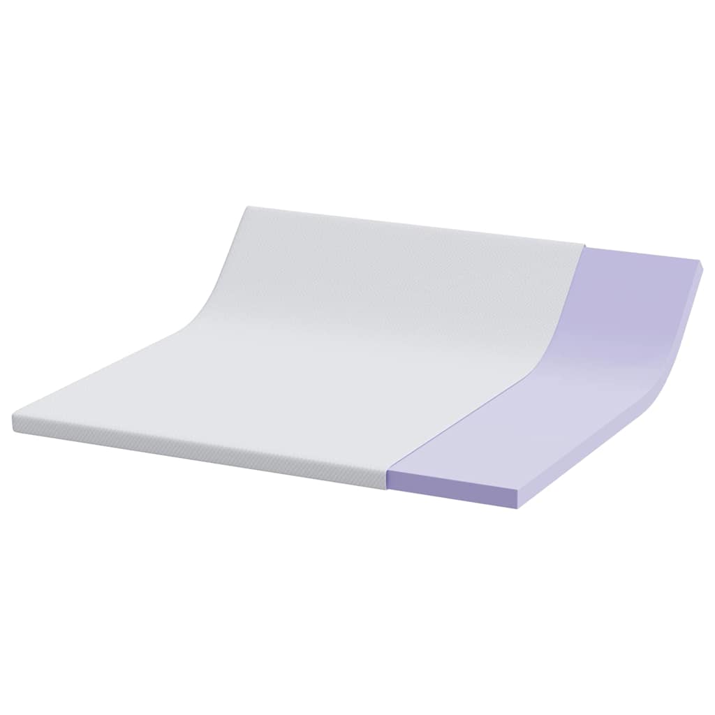 Topper in schiuma memory 180 x 200 cm Thick Morbido Bianco