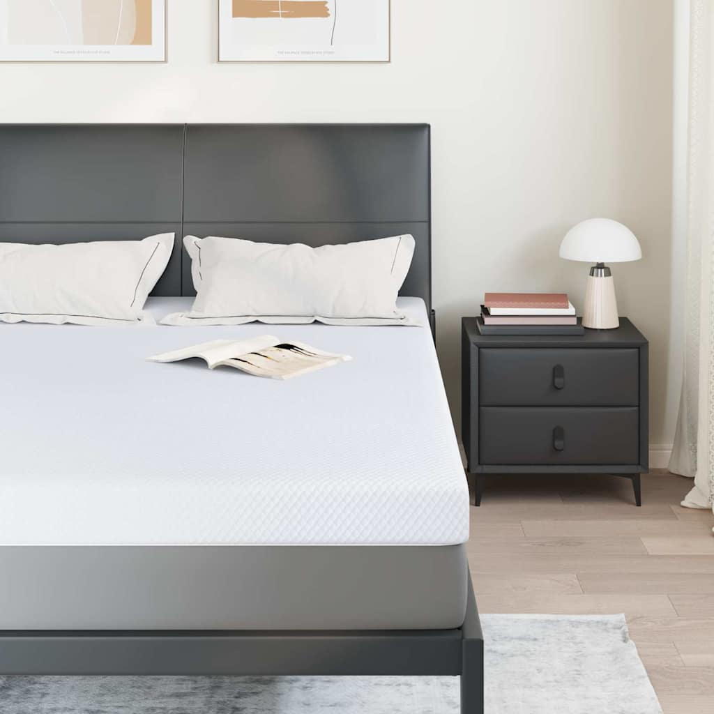 Topper in schiuma memory 140 x 190 cm Thick Morbido Bianco