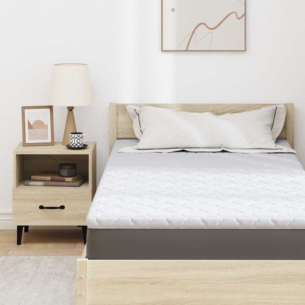 Topper al cocco Bianco 90 x 190 cm Tessuto Jacquard