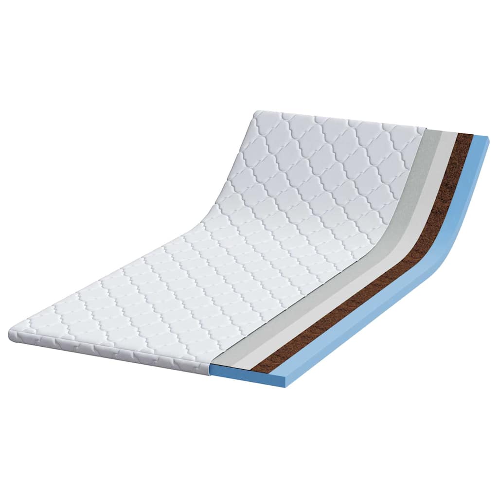 Topper al cocco Bianco 140 x 190 cm Tessuto Jacquard