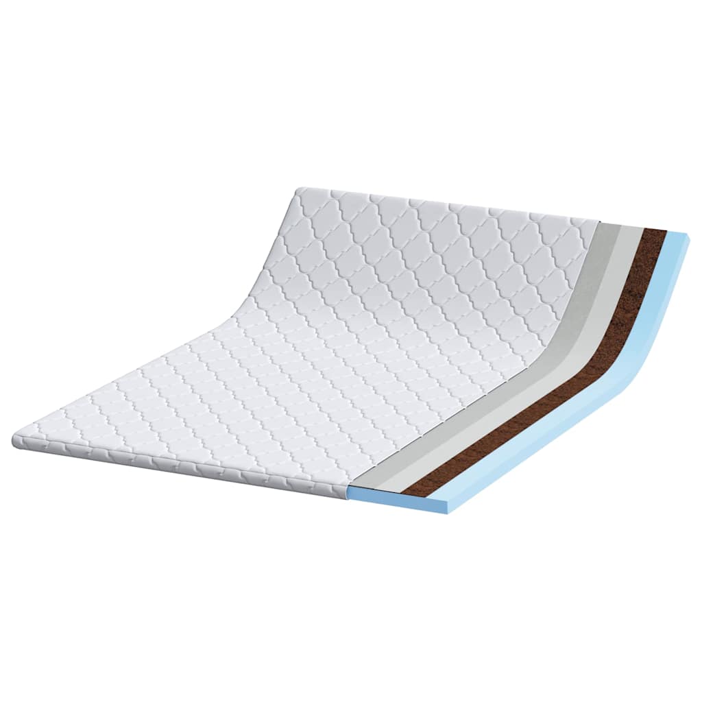 Topper al cocco Bianco 140 x 200 cm Tessuto Jacquard