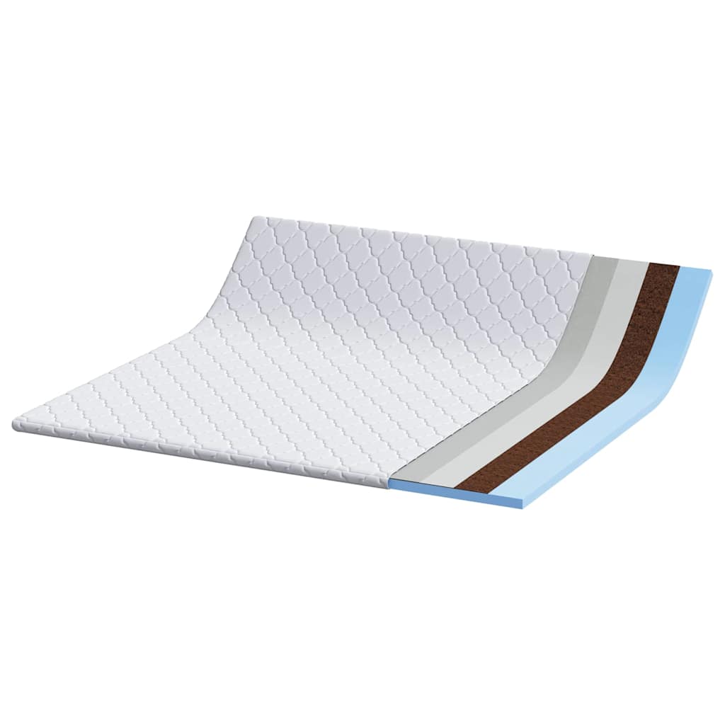 Topper al cocco Bianco 180 x 200 cm Tessuto Jacquard
