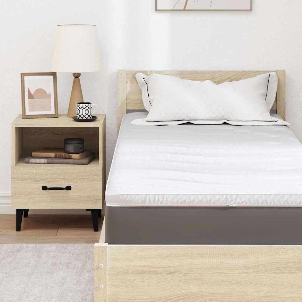 Topper per materasso 80 x 200 cm Spessore Tessuto a maglia