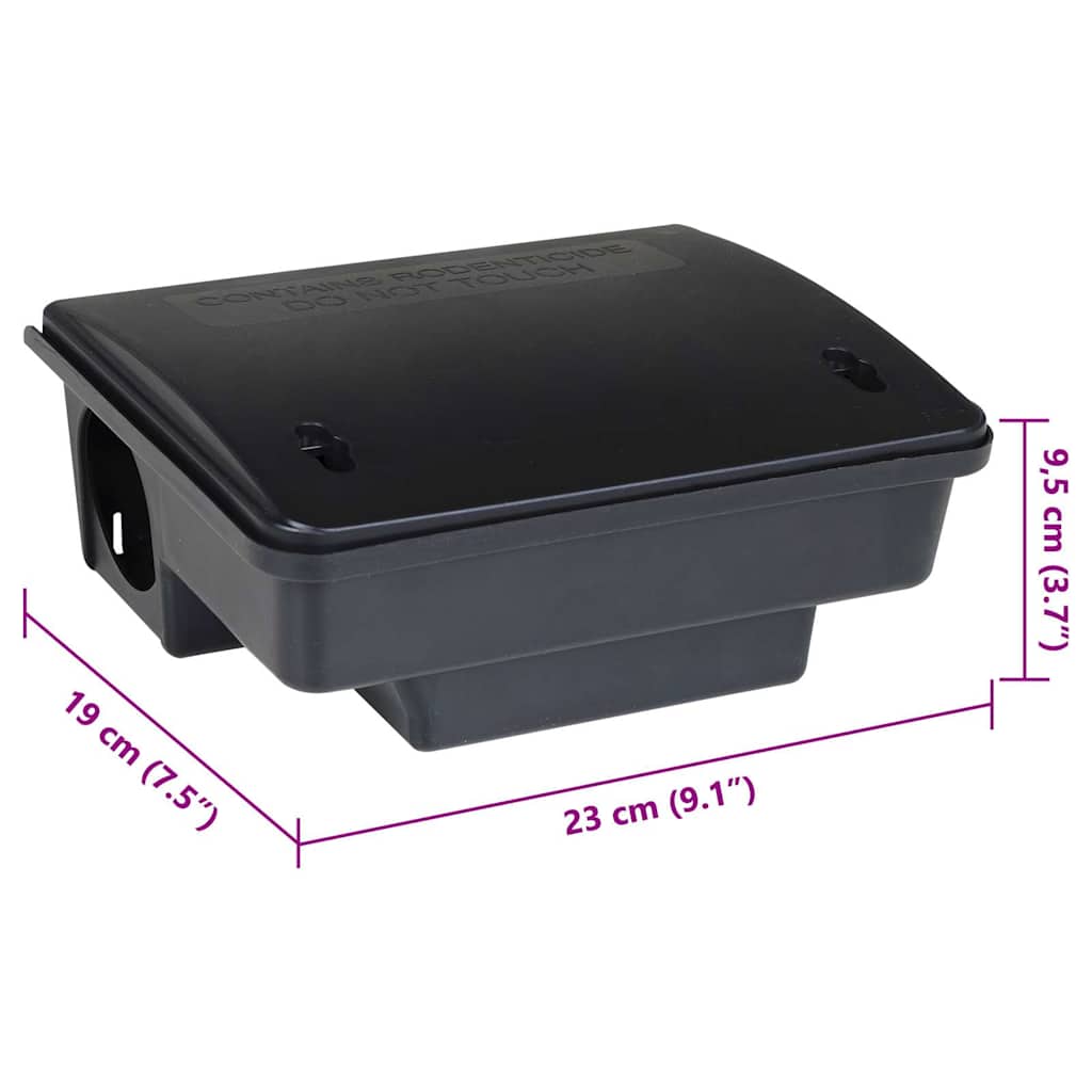 Trappole per Topi 6 pz Nere 23x19x9,5 cm