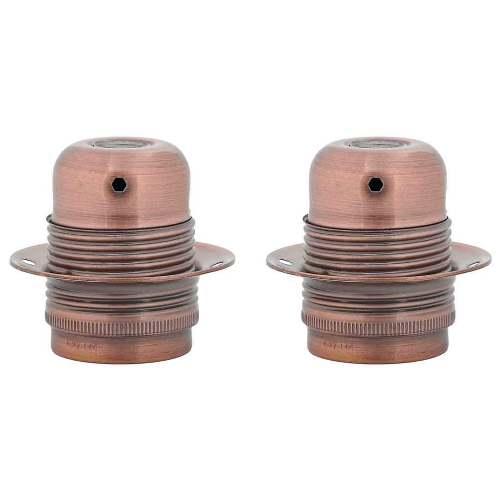 Portalampade 2 pz Rosso Bronzo E27