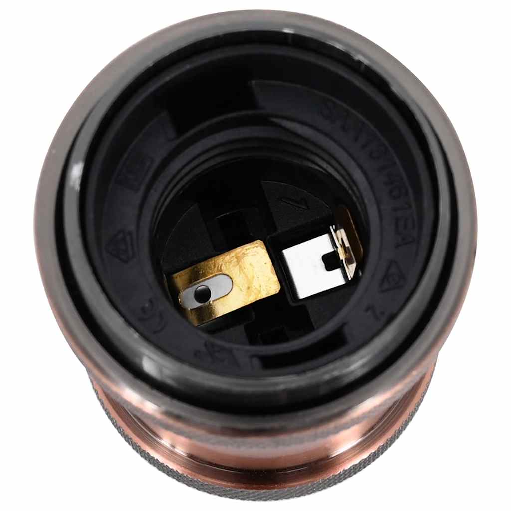 Portalampade 2 pz Rosso Bronzo E27