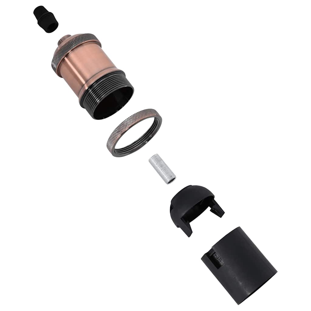 Portalampade 2 pz Rosso Bronzo E27