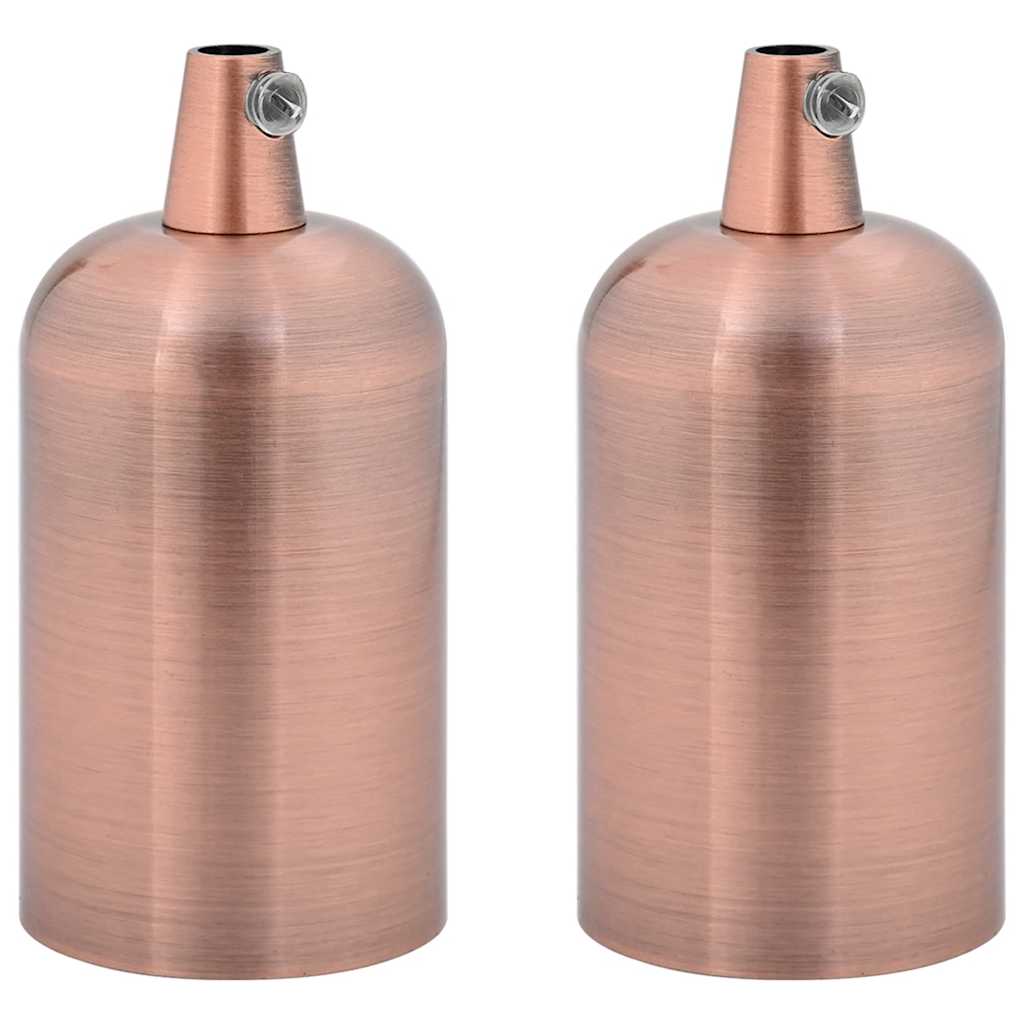 Portalampade 2 pz Rosso Bronzo E27