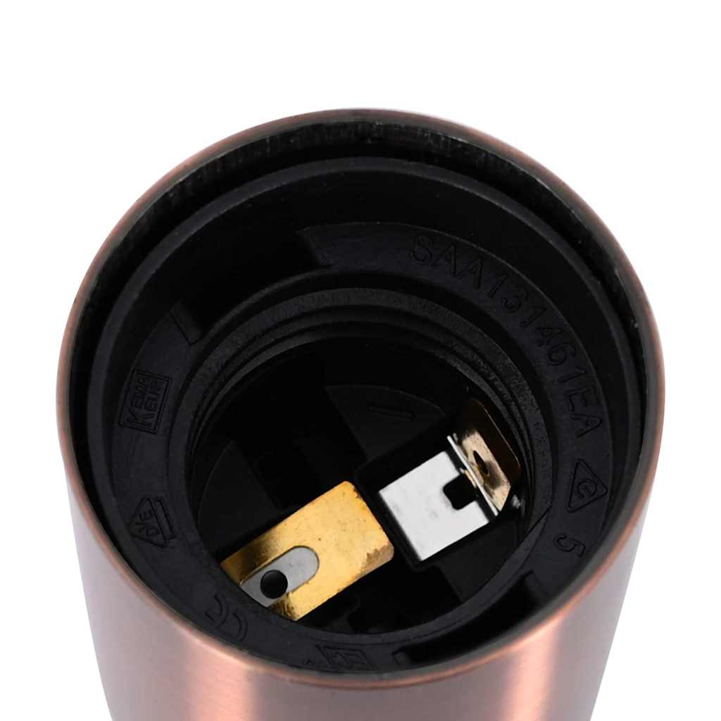 Portalampade 2 pz Rosso Bronzo E27