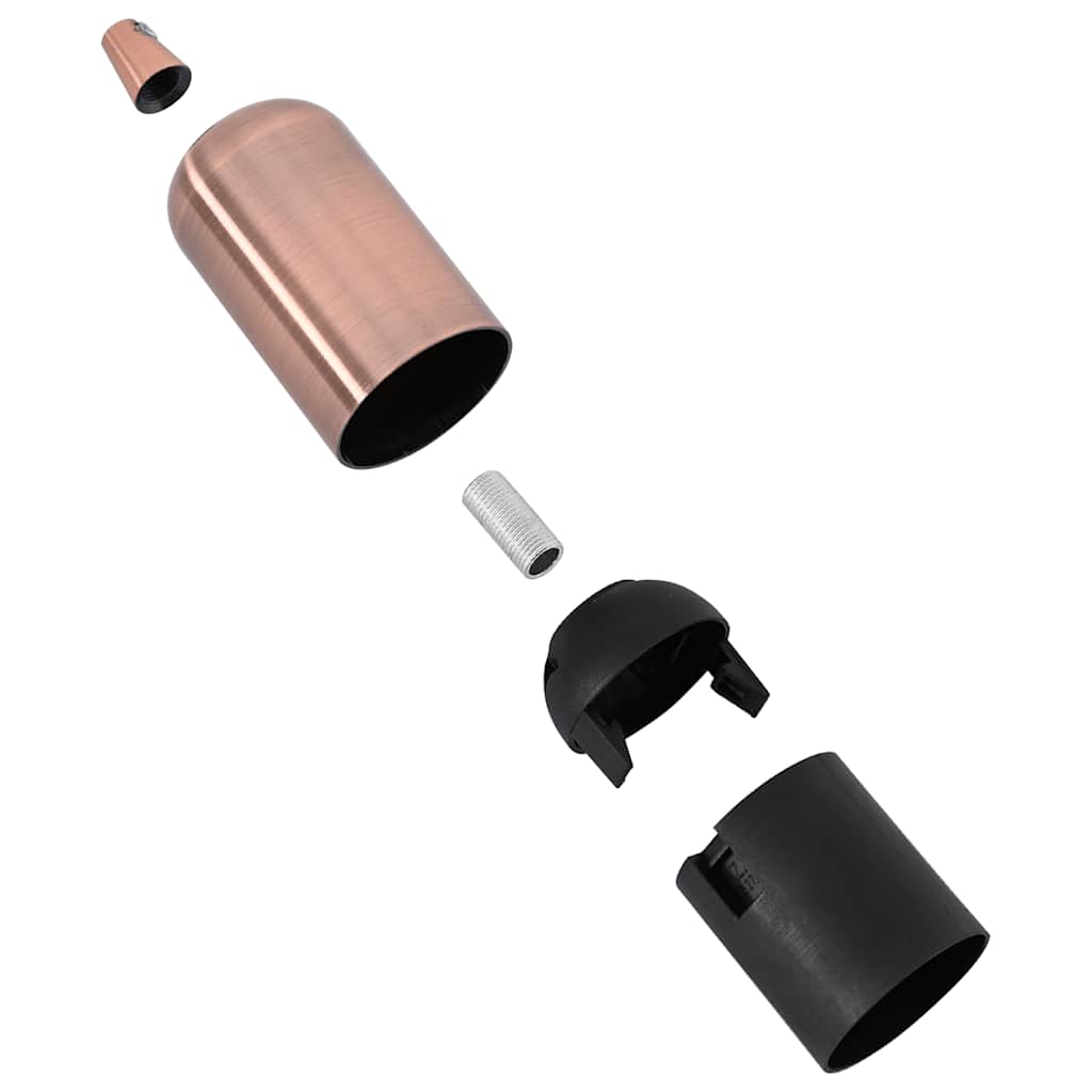 Portalampade 2 pz Rosso Bronzo E27