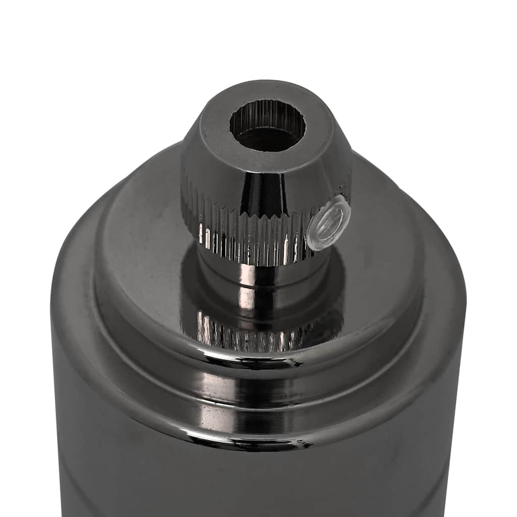 Portalampade 2 pz Nero Lucido E27