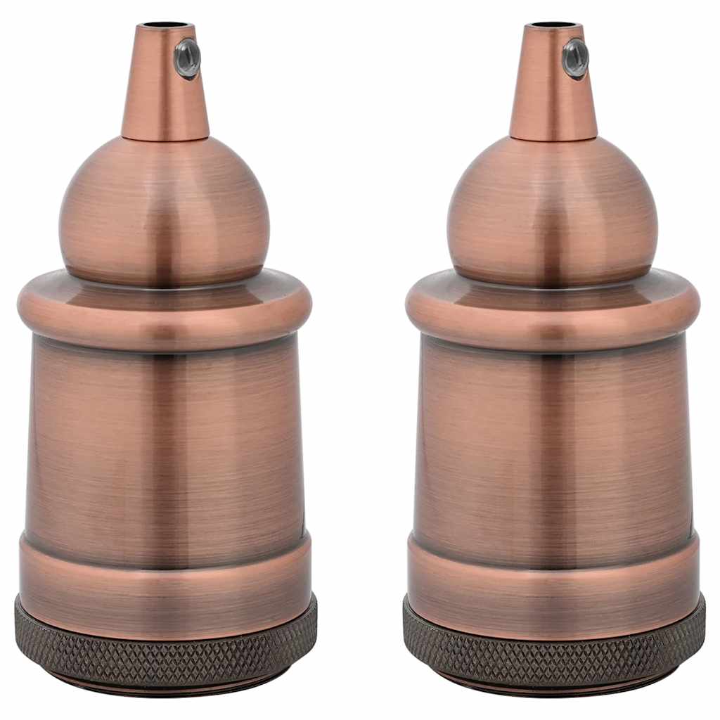 Portalampade 2 pz Rosso Bronzo E27