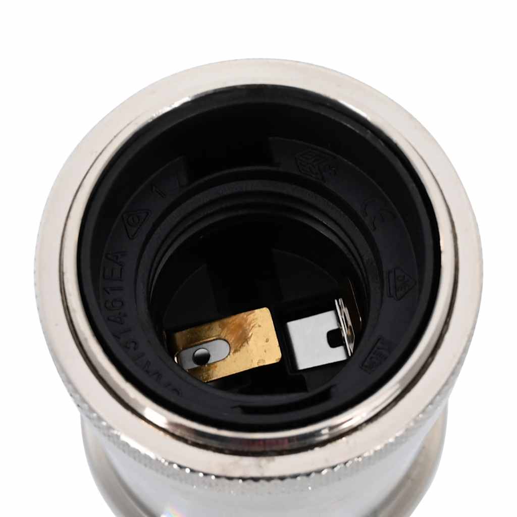 Portalampade 2 pz Nichel Satinato E27