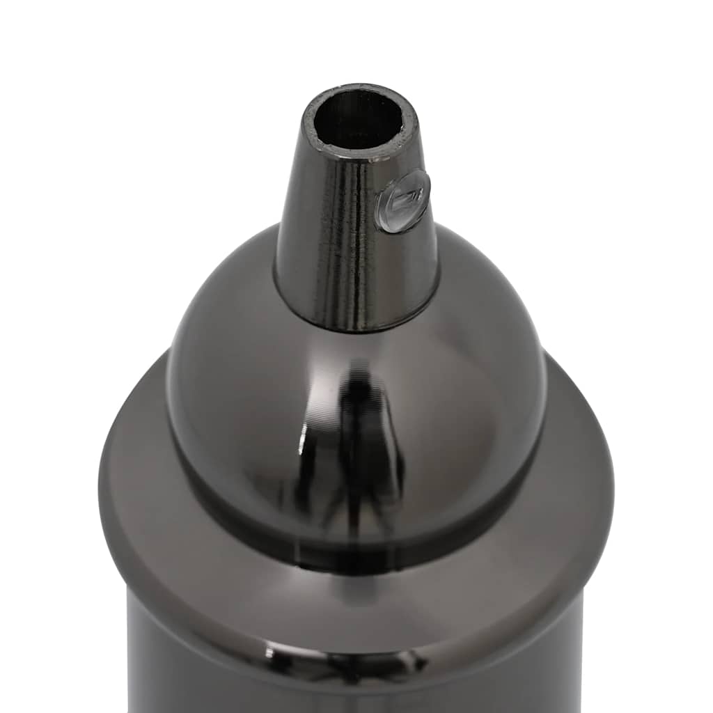 Portalampade 2 pz Nero Lucido E27