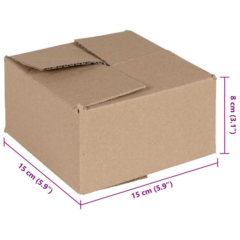 Scatola Pieghevole 50 pz Naturale 15 x 15 x 8 cm Cartone