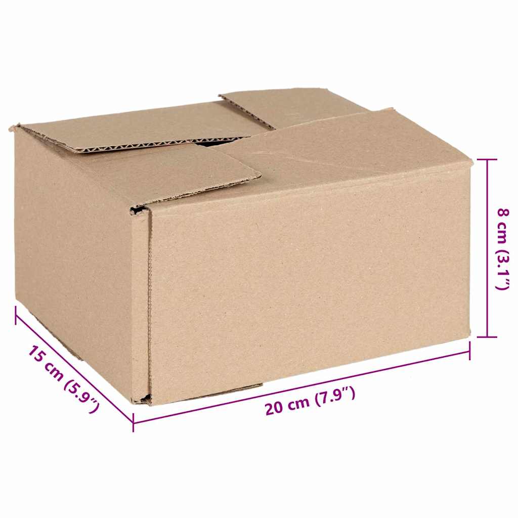 Scatola Pieghevole 50 pz Naturale 20 x 15 x 10 cm Cartone
