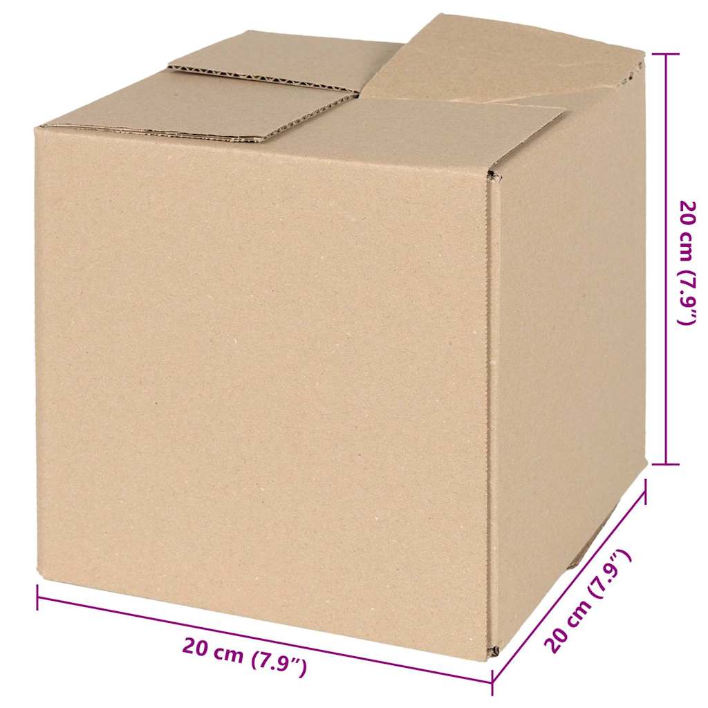 Scatola Pieghevole 50 pz Naturale 20 x 20 x 20 cm Cartone