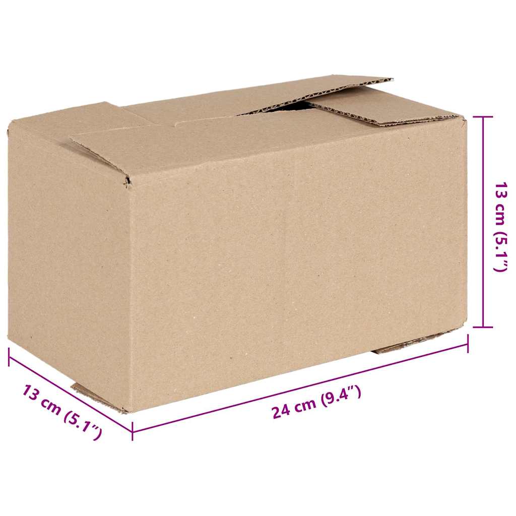 Scatola Pieghevole 50 pz Naturale 24 x 13 x 13 cm Cartone