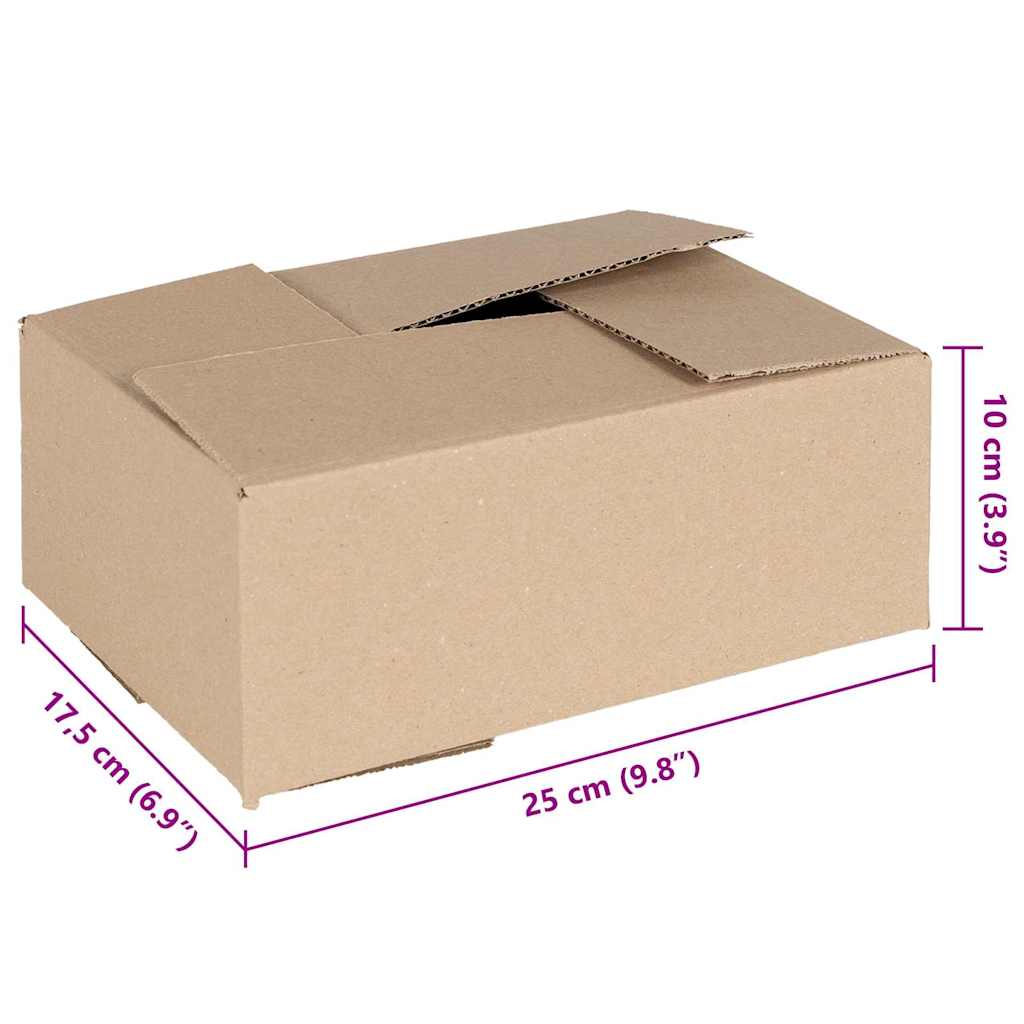 Scatola Pieghevole 50 pz Naturale 25 x 17,5 x 10 cm Cartone