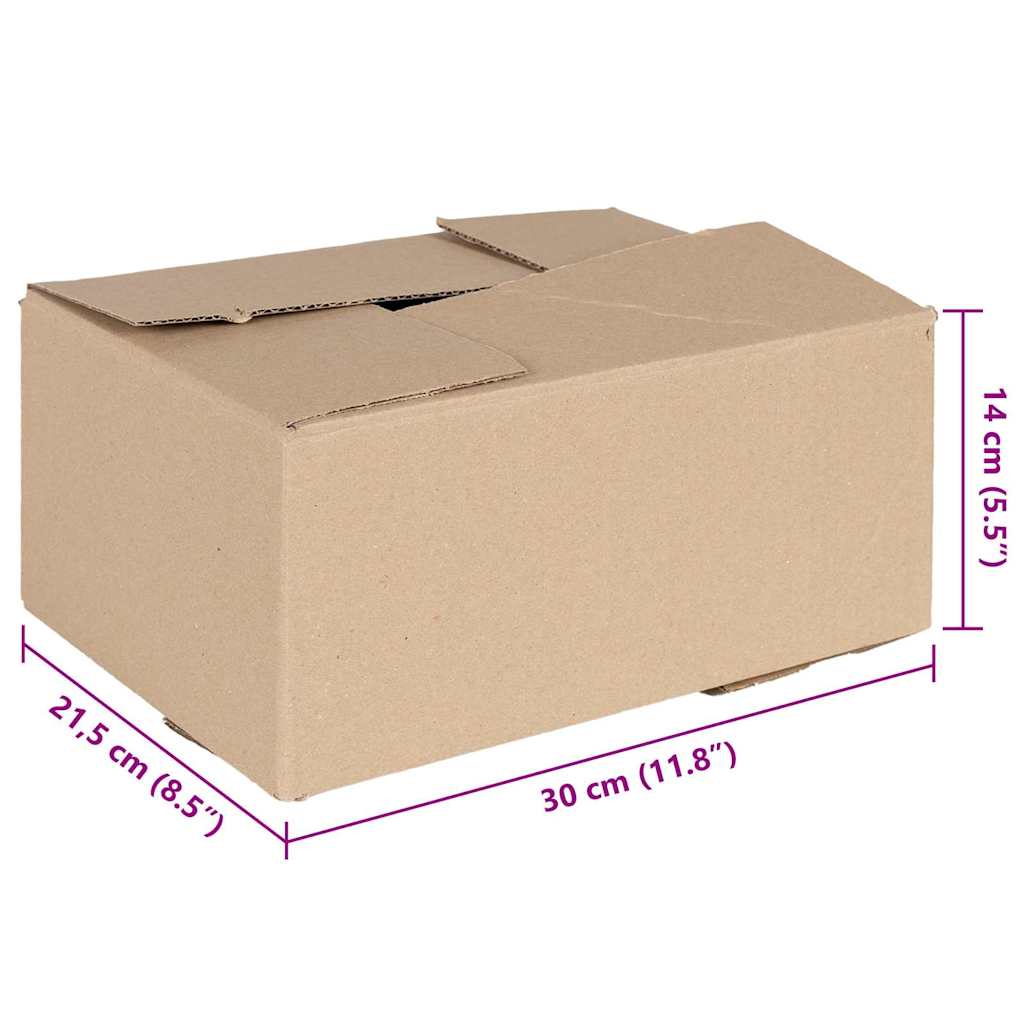 Scatola Pieghevole 50 pz Naturale 30 x 21,5 x 14 cm Cartone