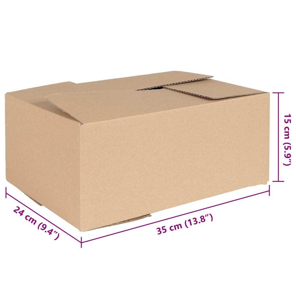 Scatola Pieghevole 50 pz Naturale 35 x 24 x 15 cm Cartone