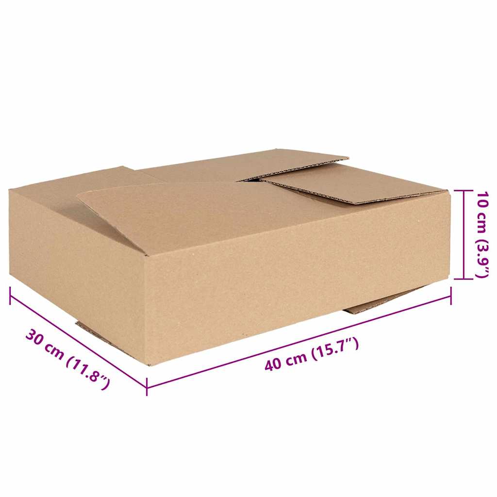 Scatola Pieghevole 50 pz Naturale 40 x 30 x 10 cm Cartone
