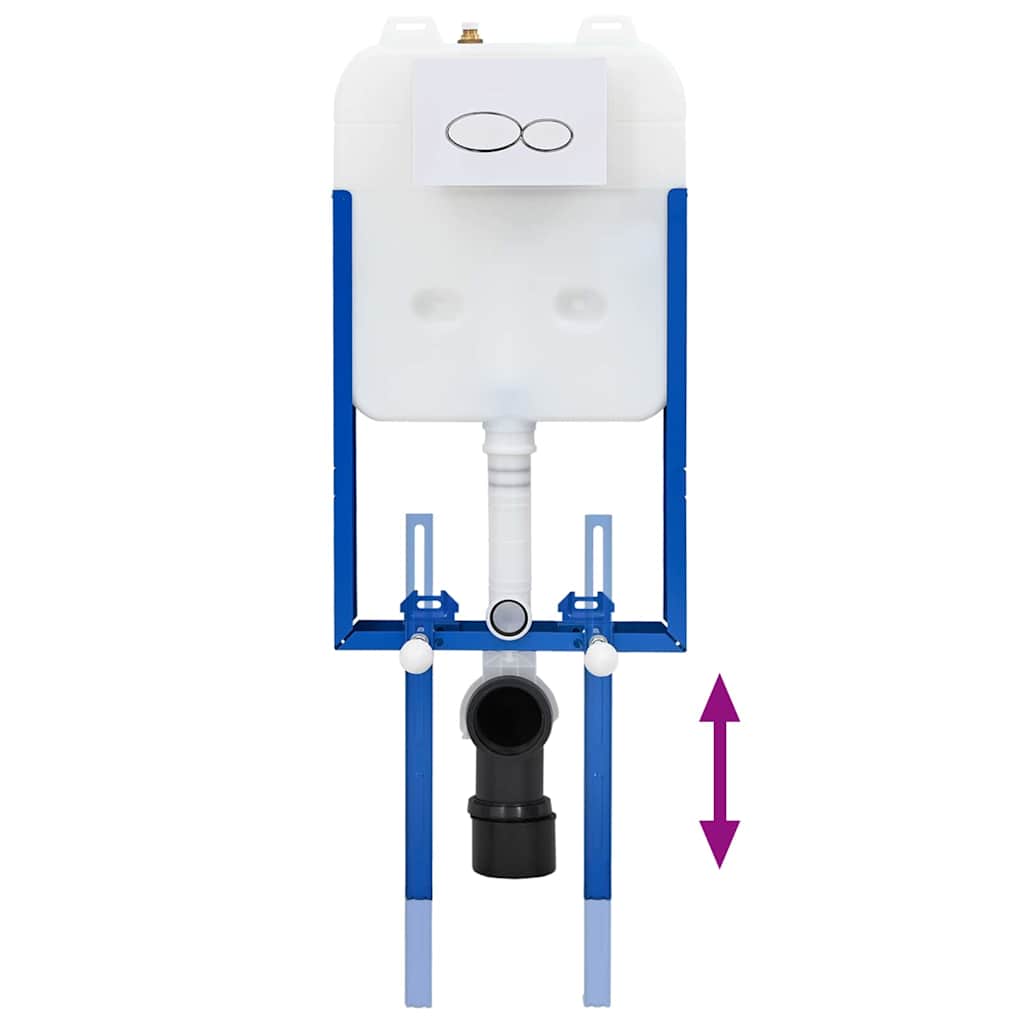 Telaio del Cistern Bianco 50 x 8 x 131 cm Acciaio