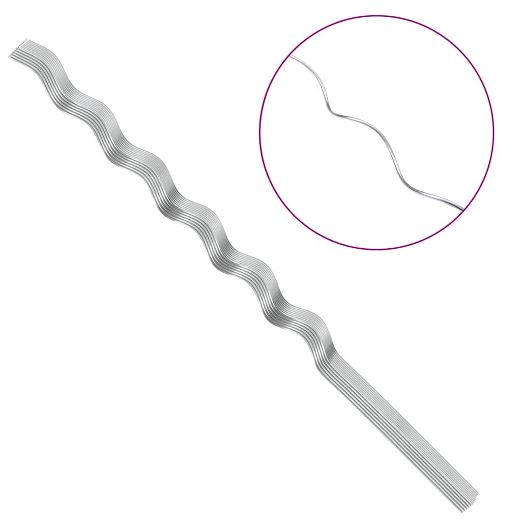 Supporto per piante 50 pz Argento 150 x 0,6 x 0,6 cm Acciaio