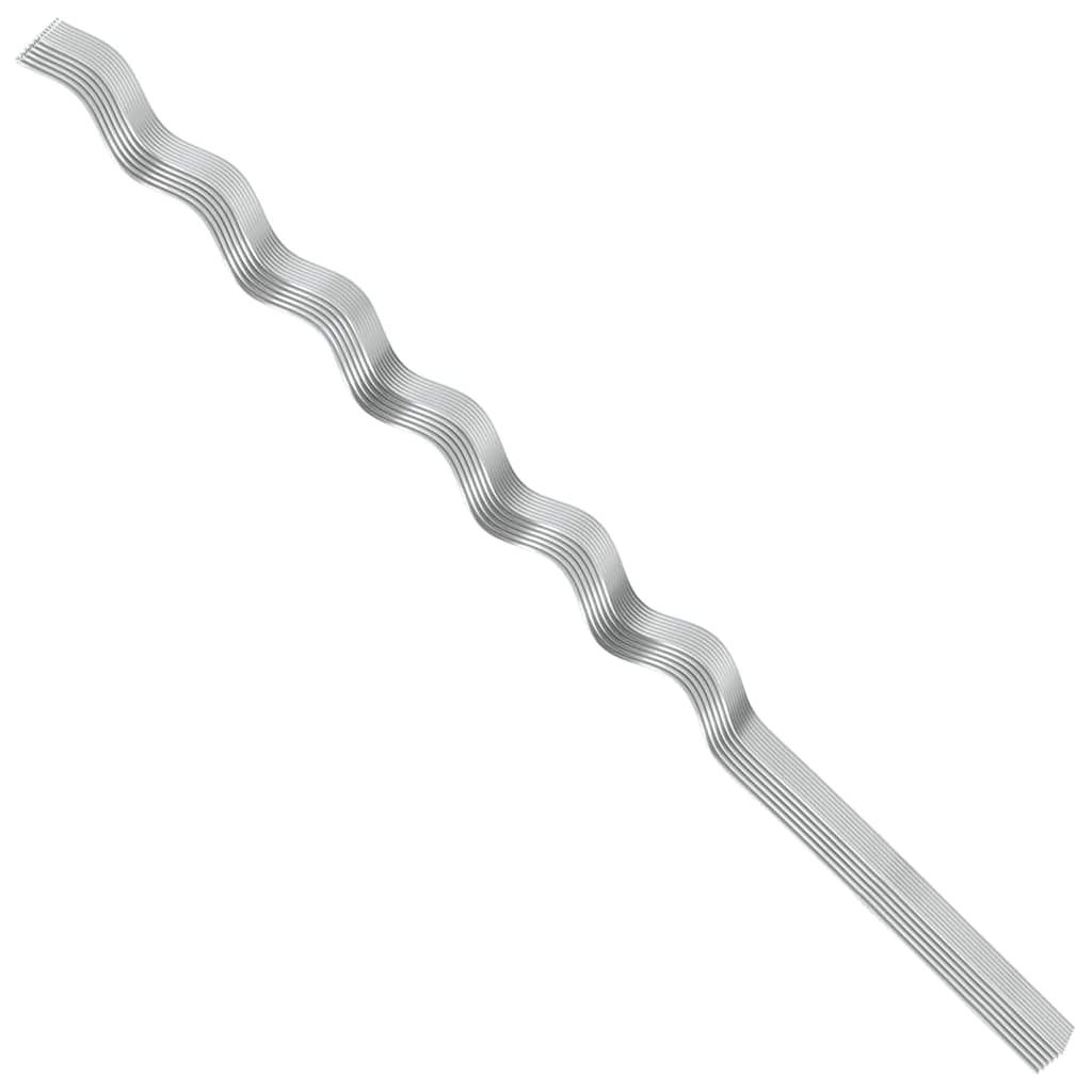 Supporto per piante 50 pz Argento 150 x 0,6 x 0,6 cm Acciaio