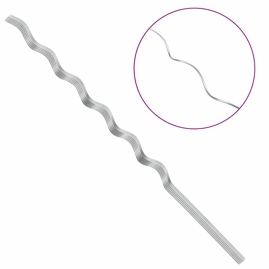 Supporto per piante 20 pz Argento 150 x 0,6 x 0,6 cm Acciaio