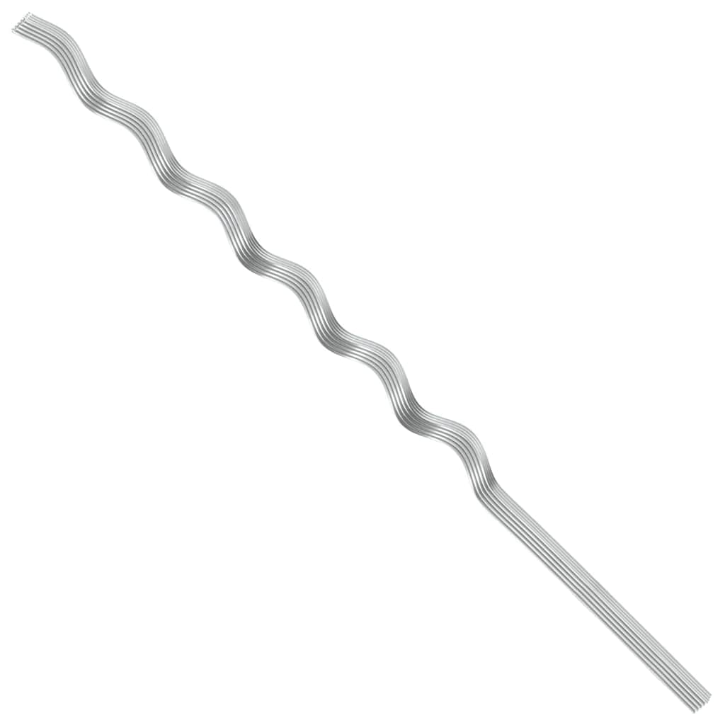 Supporto per piante 20 pz Argento 150 x 0,6 x 0,6 cm Acciaio