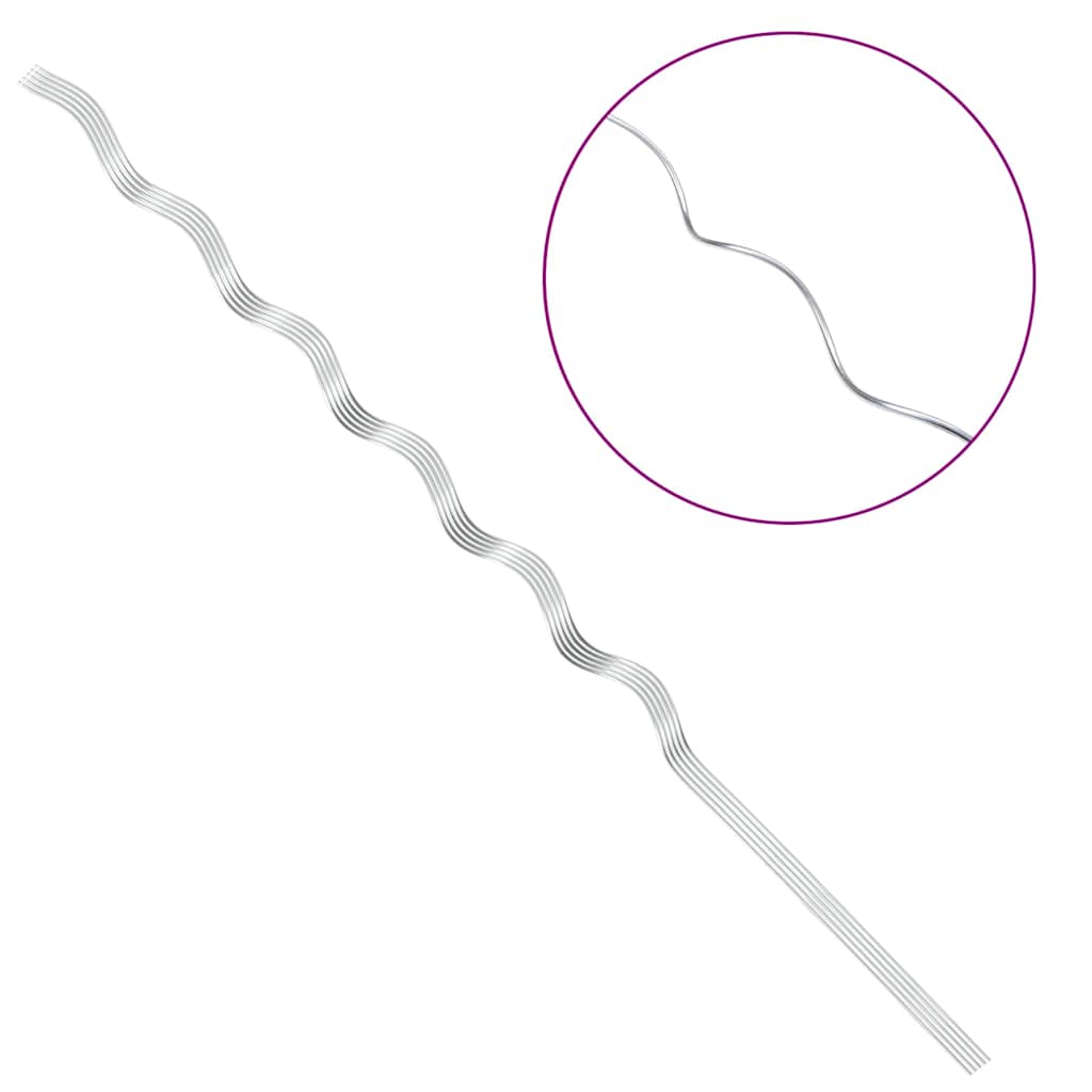 Supporto per piante 5 pz Argento 150 x 0,6 x 0,6 cm Acciaio