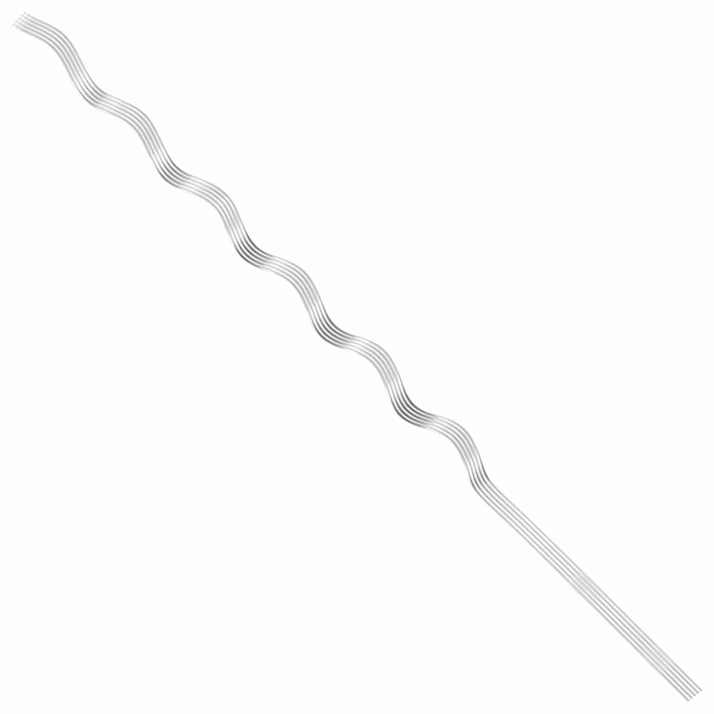 Supporto per piante 5 pz Argento 150 x 0,6 x 0,6 cm Acciaio