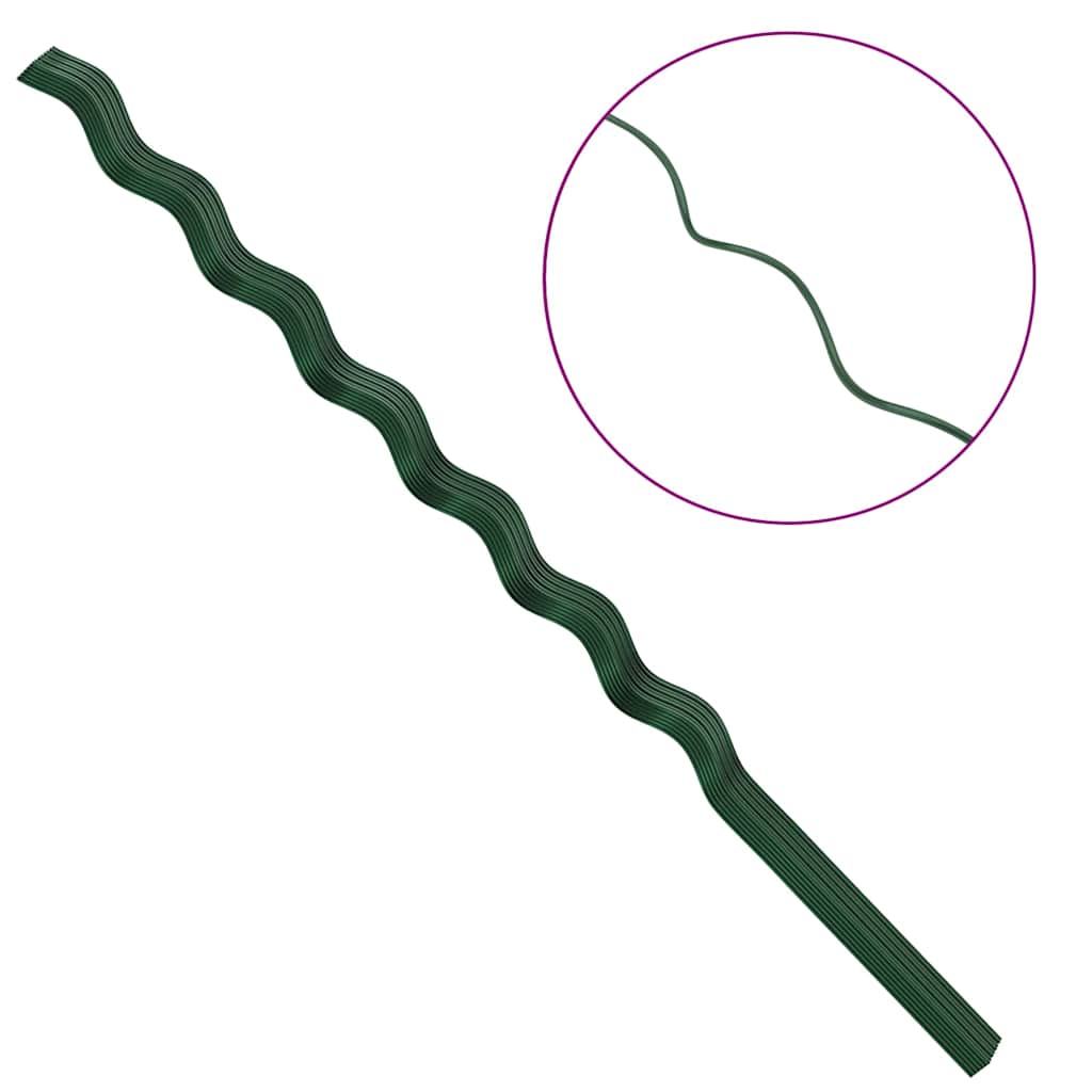 Supporto per piante 50 pz Verde 170 x 0,6 x 0,6 cm Acciaio