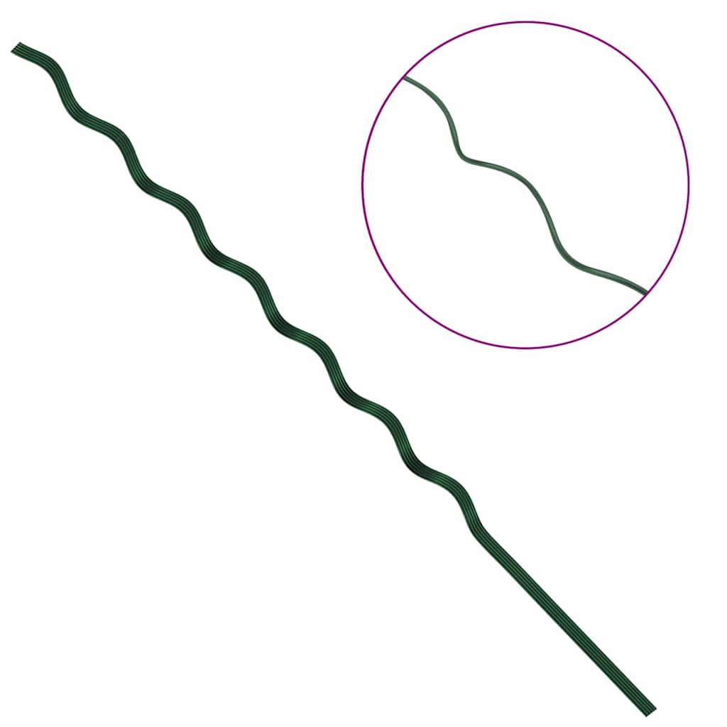 Supporto per piante 5 pz Verde 170 x 0,6 x 0,6 cm Acciaio