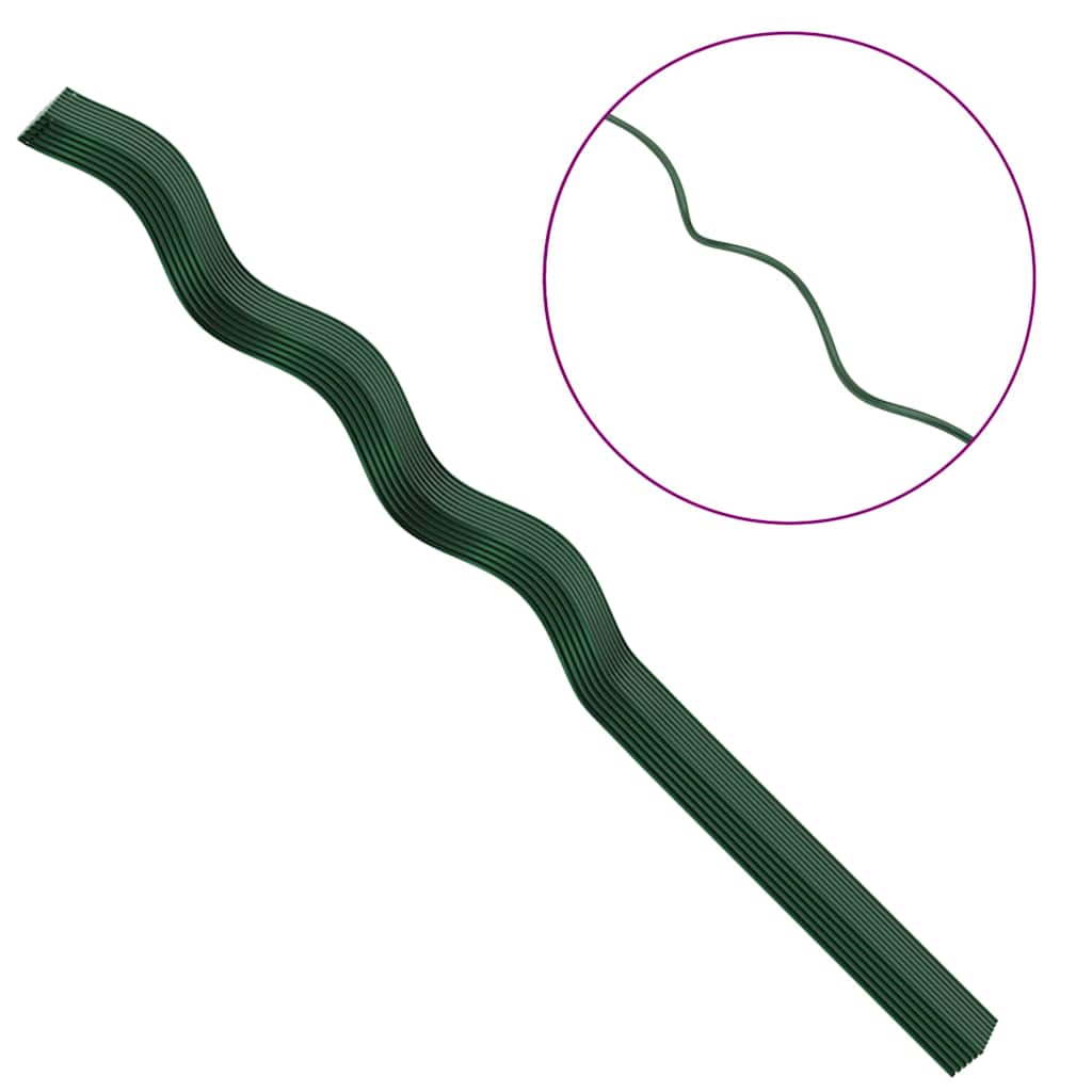 Supporto per piante 50 pz Verde 110 x 0.6 x 0.6 cm Acciaio
