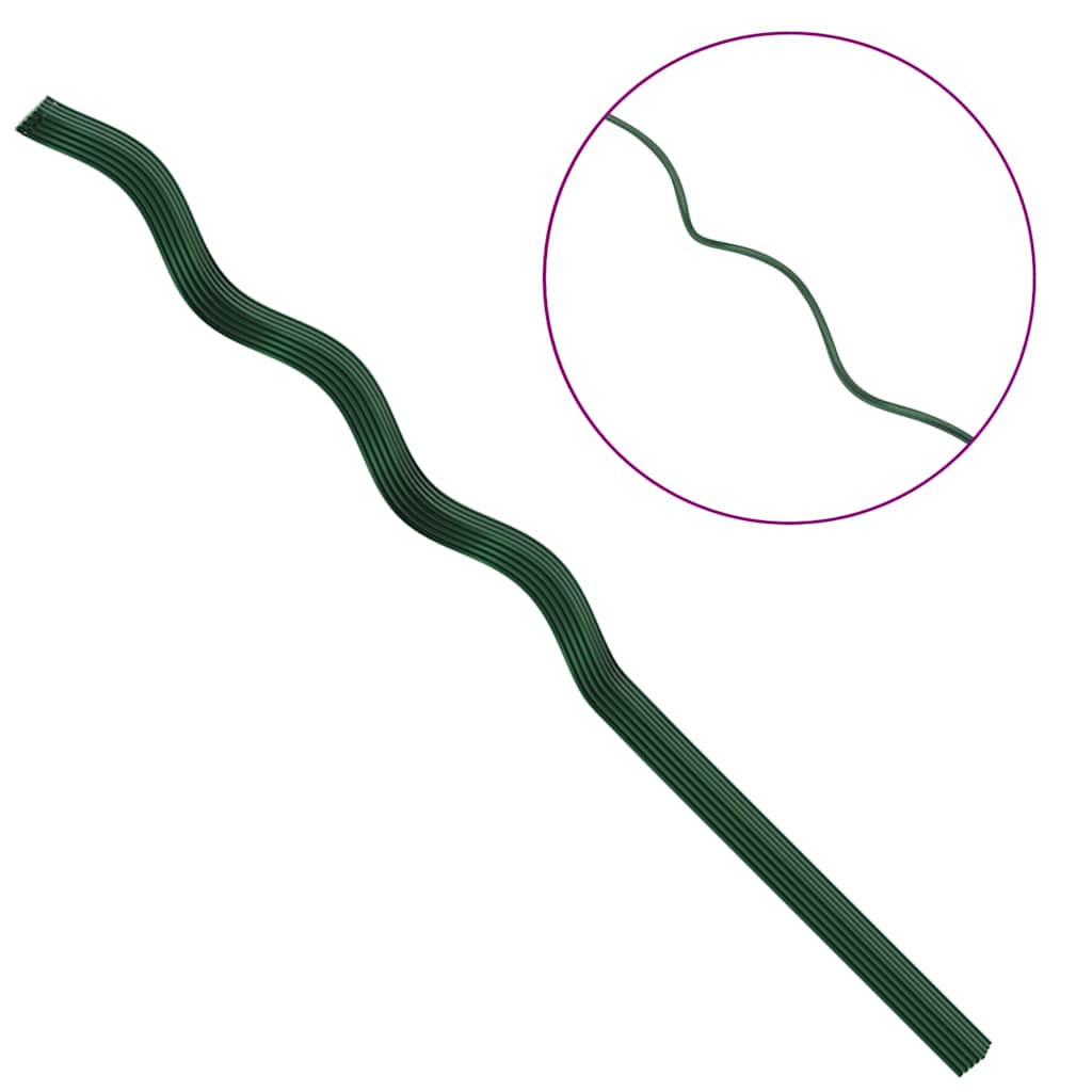 Supporto per piante 20 pz Verde 110 x 0.6 x 0.6 cm Acciaio