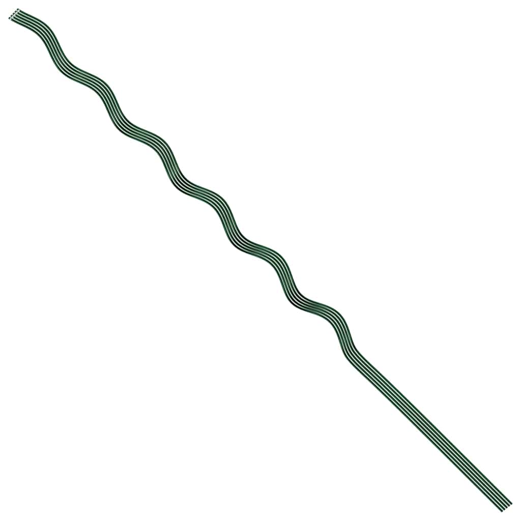 Supporto per piante 5 pz Verde 150 x 0,6 x 0,6 cm Acciaio
