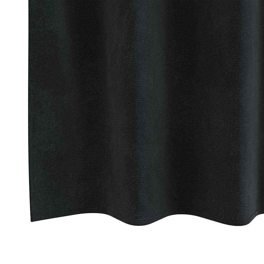 Tende 2 pz Nero 140 x 225 cm Velluto