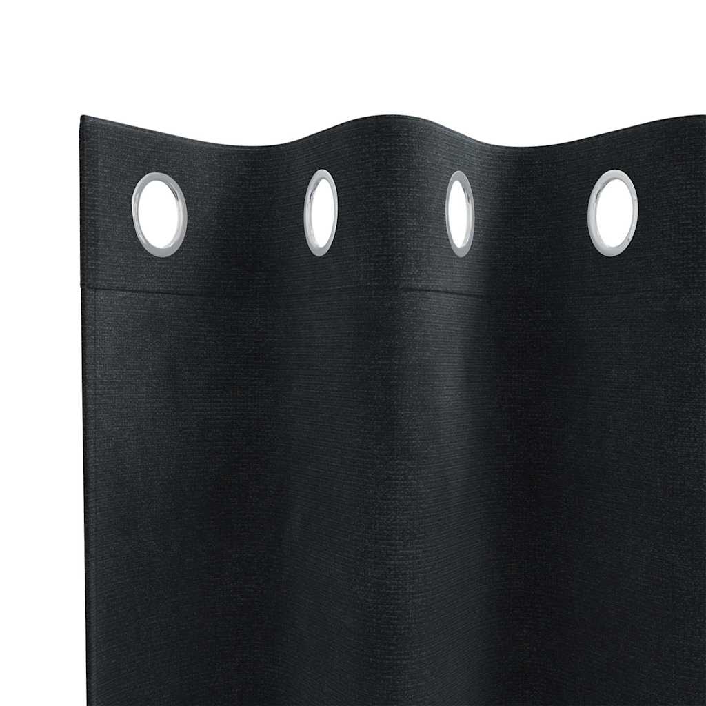 Tende 2 pz Nero 140 x 245 cm Velluto