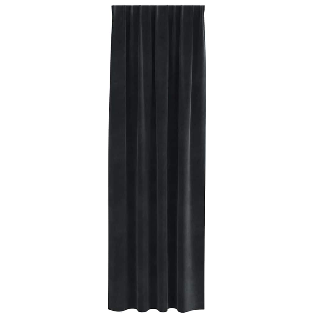 Tende 2 pz Nero 140 x 260 cm Velluto