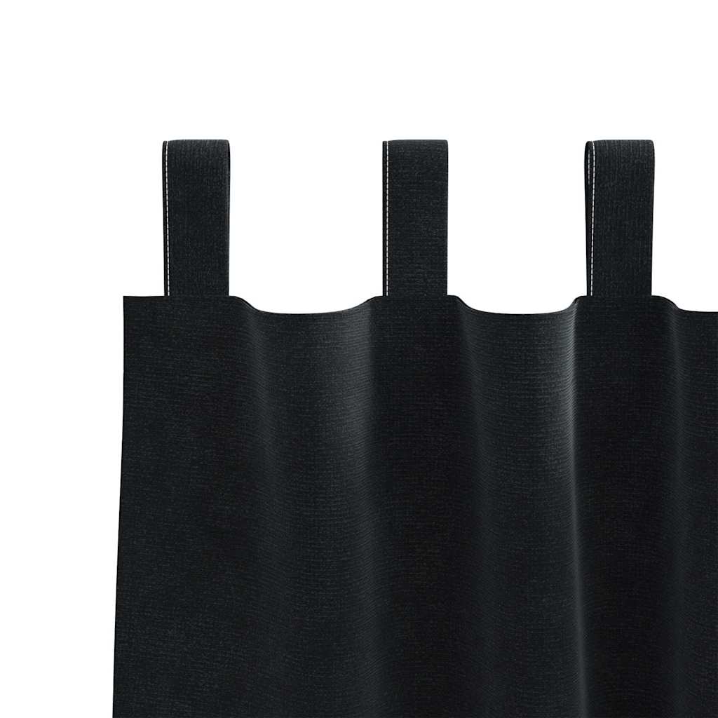 Tende 2 pz Nero 140 x 225 cm Velluto